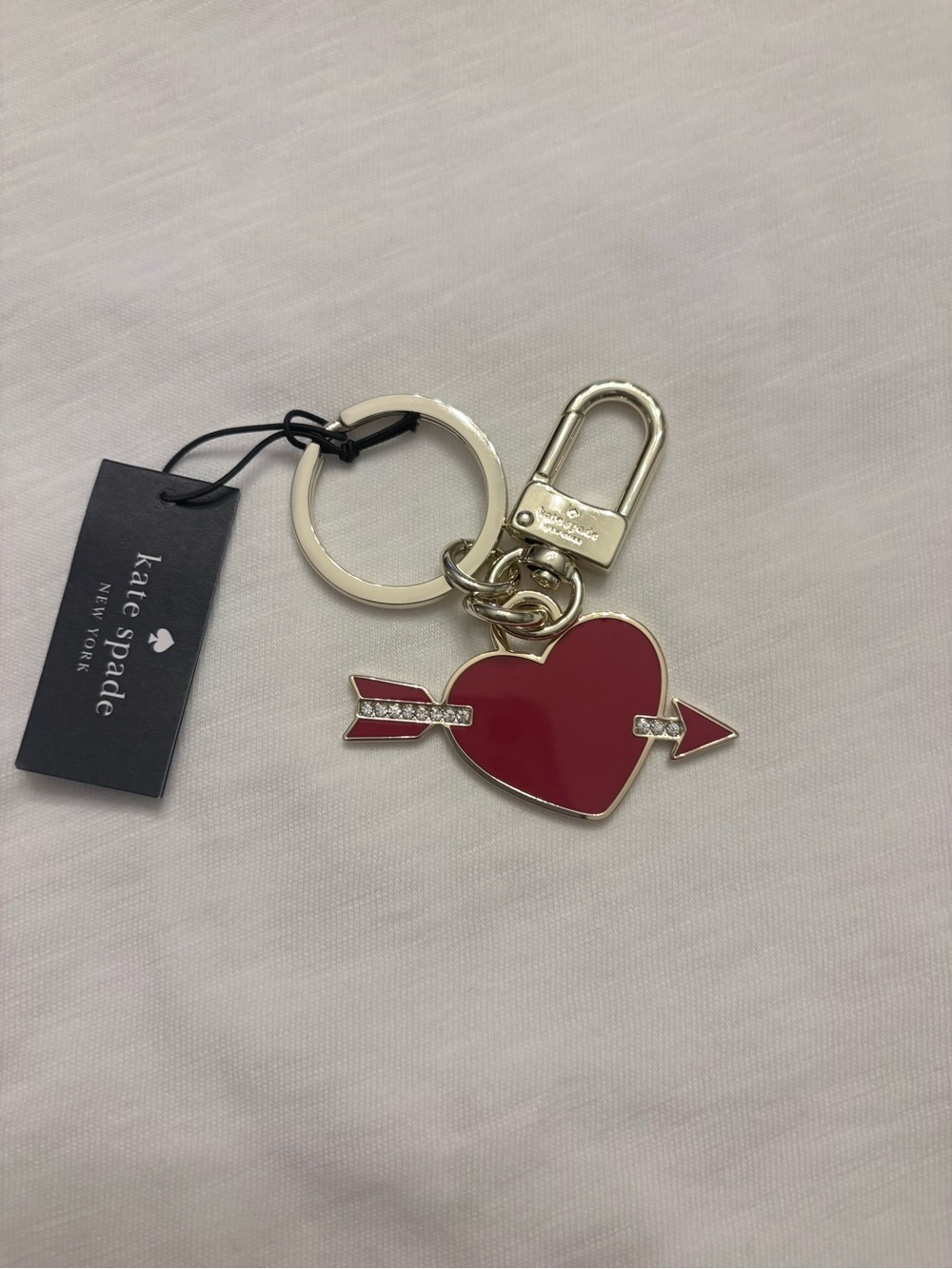 Kate Spade Love Shack Heart Bag Charm Keychain - NWT